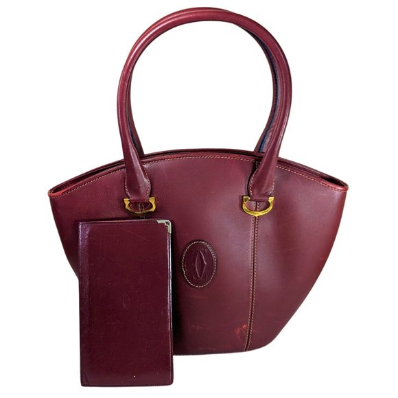 Cartier Handbags - Cartier Must de Leather Shoulder Bag & Long Bi-Fold Leather Wallet DL205925